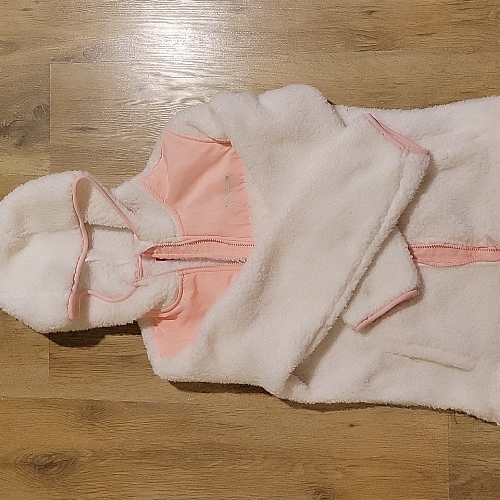 Weatherproof Kids Puffer Jacket in White and Pink